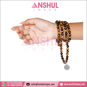 Hot Selling Handmade Wholesale Excellent Quality Gorgeous Tiger Eye Crystals 108 Prayer Bead Meditation Mala <b>Bracelets</b> - Product Image 4