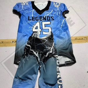 Conjuntos de camisetas de fútbol americano de alta calidad personalizados al por mayor, transpirables y de talla grande, impresión digital por sublimación, hechos a pedido - Product Image 6