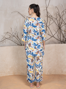 Nouvelle collection de vêtements pour femmes 100% viscose rayonne cordons ensemble motif floral tissé pour la maison vêtements de plein air du fournisseur indien - Product Image 2