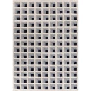 พรมเช็คเกอร์ส ไอวอรี่ แฟลตวีฟส์ วูล&วิสโคส ลายเรขาคณิต สำหรับใช้ในบ้าน-ADWV-13056 - Product Image 1