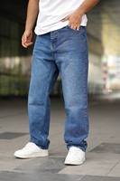 Jeans Vintage de Corte Recto y Ajustado para Hombre, Casuales, Elásticos, Ecológicos, de Cintura Media, Gruesos, con Suavizante Personalizado, Color Denim