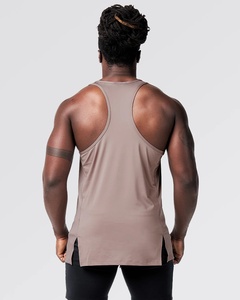 Hot Sale Quick Dry Workout Fitness Shirts Athletic <b>Stringer</b> Solid Bodybuilding Muscle Racerback Gym Tank Top for Men - Product Image 3