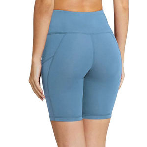 Nouveau short de motard taille haute à prix bon marché pour hommes et femmes short d'entraînement de compression de gymnastique coupe ajustée pour sans couture - Product Image 6
