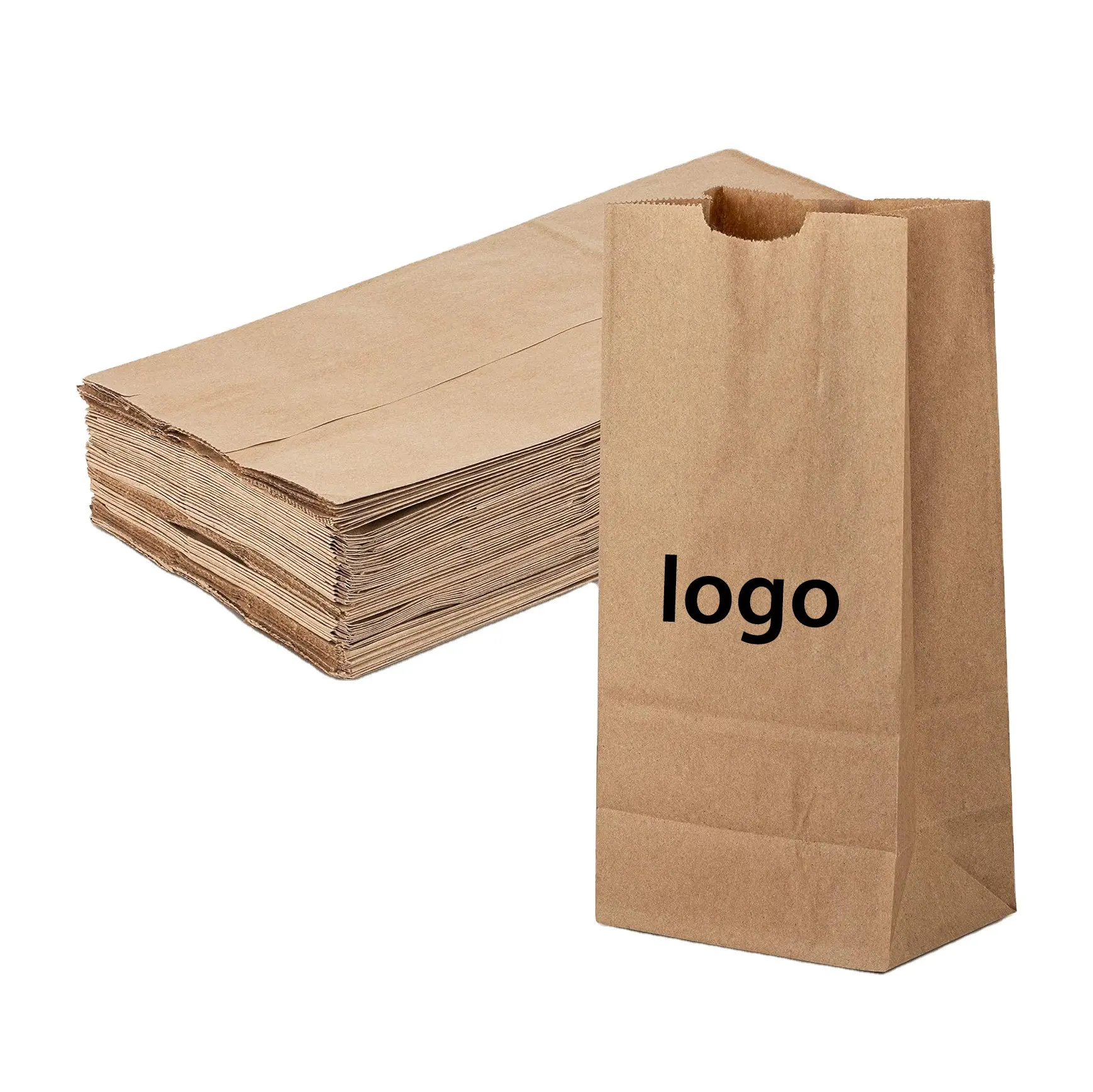 Eco Products Grocery Lunch Shopping Storage Square Bottom Disposable Multi-Purpose Cowhide Paper Bag