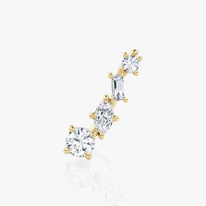 Pendientes de Estrella Fugaz Vintage con Diamantes, Oro Amarillo de 18k, Unisex - Product Image 1