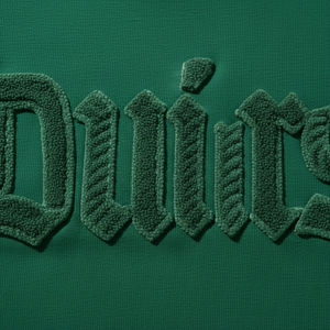 Camiseta Bordada de Cuello Redondo Verde, Corte Regular, Informal para Adultos, Manga Corta, 100% Algodón - Product Image 6