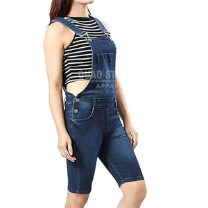 Lightweight Breathable Casual Fitness <b>Women</b> <b>Dungaree</b> Suits 100% Cotton Adjustable Top Selling Latest Design - Product Image 4