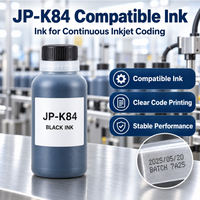 Encre noire CIJ compatible avec Hitachi JP-K84 pour imprimante à jet d'encre continu, consommables industriels
