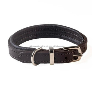 Colliers de chien en cuir rembourrés haut de gamme personnalisation de collier pour chien en cuir de haute qualité disponible - Product Image 2