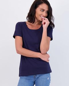 Fournisseur principal de t-shirts classiques à manches courtes en coton pour femmes, col rond, commande en gros, t-shirt à col en V en provenance du Bangladesh - Product Image 6
