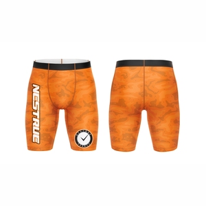 Pantalones cortos de compresión de color amarillo sólido para hombre, pantalones transpirables de cintura media, estilos de jugador, inspiración - Product Image 1