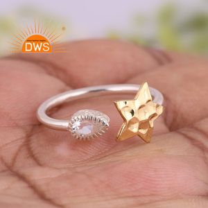 Meilleure vente argent sterling cristal naturel Quartz pierre précieuse anneau réglable fabricant de bijoux personnalisés - Product Image 5