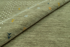 Tapis en laine vert olive noué à la main, style persan minimaliste, grand tapis de sol, décoration d'intérieur confortable 3024 - Product Image 5