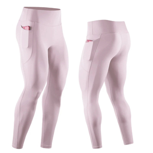 Women's High-Waisted Sports Workout Yoga Pants Leggings Custom Logo Quick Dry Soft Silk Gym Fitness Wear for Winter Warm - Product Image 5