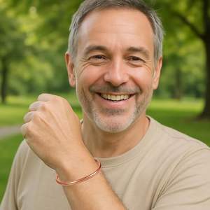 Boutons de manchette en cuivre faits à la main de haute qualité avec finition bicolore pour tenue de travail au prix de gros - Product Image 6