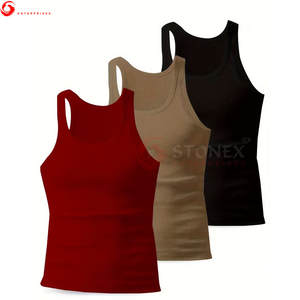 Vente en Gros Logo OEM Personnalisé Respirant Haute Qualité Polyester/Coton Sports Hommes Entraînement Gym Musculation Débardeur Gilet Singlet - Product Image 1