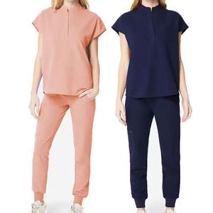 กางเกงวิ่งออกกำลังกายสำหรับทุกเพศเครื่องแบบพยาบาลโรงพยาบาลวัสดุสแปนเด็กซ์สำหรับผู้ชายและผู้หญิง2025ออกแบบโลโก้ได้ตามต้องการ - Product Image 3