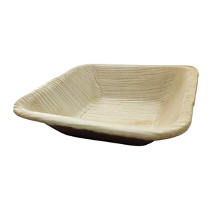 ชามใบปาล์ม Areca แบบใช้แล้วทิ้งทรงสี่เหลี่ยมขนาด4นิ้วสำหรับร้านอาหารโรงแรมใช้ในบ้าน - Product Image 2