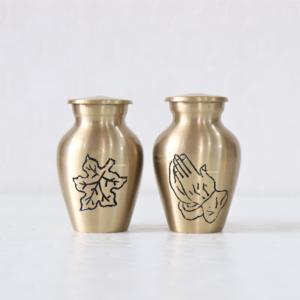 Manufacturer's Engraved Carved Brass <b>Urn</b> Custom Printed Cremation Jewelry Metal Keepsakes <b>for</b> <b>Human</b> <b>Ashes</b> <b>Small</b> Funeral Supplies - Product Image 4