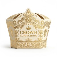 Boîtes à bonbons personnalisées en forme de couronne - Emballage cadeau élégant en carton avec estampage doré pour les fêtes d'enfants et les célébrations