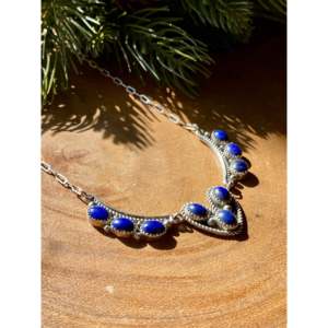 J H Etsitty Fine Jewelry Sets Lapis & Sterling Silver Necklace - Product Image 3