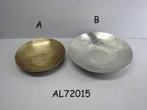 Decorative Round Textured Aluminum Centerpiece Tray Round Hammered Thali Food Serving Tray Food Contact <b>Safe</b> - Product Image 6