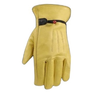 Top Grade Cowhide Grain Leather <b>Driver</b> Working <b>Gloves</b> Reflective Safety Clothing Abrasion Heat Resistant Heavy Duty Hand - Product Image 3