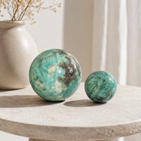 Sphère de cristal d'amazonite naturelle polie, pierre précieuse bleu-vert, pour la décoration intérieure, la méditation, la collection et un cadeau unique