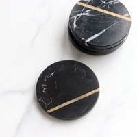 Sous-verres de luxe en marbre incrusté, directement de l'usine, pour tables à café/à manger, services de vaisselle peints à la main, écologiques, portables, Inde