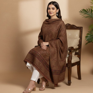 Premium Warm Kullu Wool Shawl 80x40 Inch Women's Breathable with Timeless Traditional Design for Winter Season Use Market Price - Product Image 3