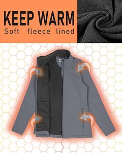 Veste softshell doublée polaire coupe-vent imperméable légère pour femme pour la course à pied Golf randonnée moto/vêtements de course automobile - Product Image 5