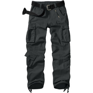 Pantalon cargo décontracté pour hommes, coupe ajustée, rangement multi-poches et tissu confortable pour un usage quotidien ou des aventures en plein air - Product Image 3
