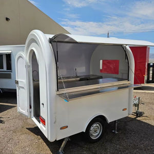 Livraison gratuite, remorque à café mobile entièrement équipée de 8 pieds pour les petites entreprises de rue, chariot de vente de boissons à expresso pour les cafés - Product Image 3