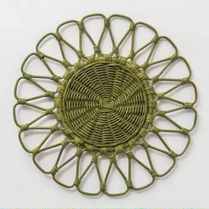 Easy Clean Eco-Friendly 100pcs Europe Style Customizable Natural Seagrass Flower Placemats for Dining Room Decoration - Product Image 2