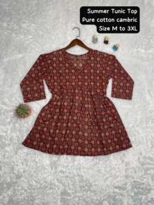 Hermosa túnica cambric de algodón puro Summer Fit - Product Image 3