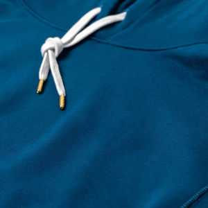 Sweat à capuche en molleton de coton pour hommes Style baggy oversize Sweat à capuche à poche kangourou de couleur bleue de haute qualité pour hommes avec service OEM - Product Image 5