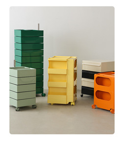 Multipurpose <strong>Storage</strong> Trolley <strong>Bedside</strong> Table 2/3/4/5/6 Tier Cart Green/<strong>White</strong>/Ginger/Orange/Yellow Rotating <strong>Storage</strong> Cabinet