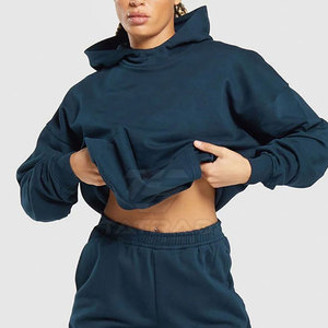 Sudadera con Capucha Extra Grande para Mujer, Diseño Nuevo, Color Sólido, 100% Algodón, Ropa Urbana, Resistente al Viento, Alta Calidad, Elegante, Venta al Por Mayor - Product Image 3