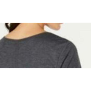 T-Shirt da Donna Ideology Slim Fit con Laccetti Posteriori in Cotone Grigio Lavorato a Maglia con Tessuto Traspirante Taglia Media (XS XXS XL 4XL 5XL) - Product Image 2