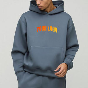 Custom Made Plus Size 100% Cotton Pullover Hoodies for Men Custom 3D Puff Print Logo Oversized Heavyweight <b>Hooded</b> Sweatshirt - Product Image 1