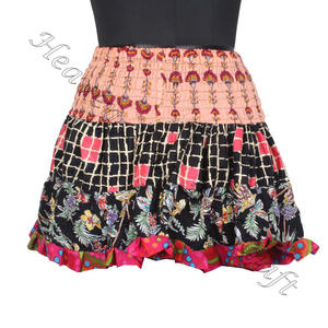 2025 nouveau Design de mode en plein air coton femmes Mini jupe plus récent été filles coton Mini jupe Vintage indien Boho Hippie Mini - Product Image 4