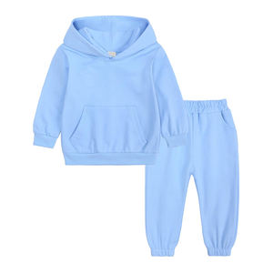 Top Premium Quality Customize Sweatshirts Cotton Tracksuits Solid Colors Pullover Kids Hoodies <b>Boys</b> <b>Clothing</b> <b>Sets</b> - Product Image 1