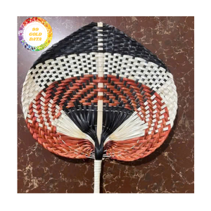 Ventilador de mano de bambú, ventilador plegable personalizado con bambú y hoja de palma de Vietnam para fiestas, eventos y uso diario de refrigeración, venta al por mayor - Product Image 3
