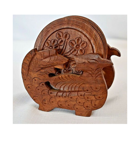 Juego de posavasos decorativos para el hogar y la cocina, posavasos de madera natural personalizable con el mejor diseño - Product Image 2