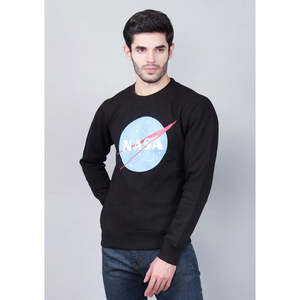 เสื้อสเวตเชิ้ตผู้ชาย Unze London ลายโลโก้ NASA Meatball ผ้าฝ้ายถัก 100% ป้องกันการยับ พิมพ์ลายซิลค์สกรีน ลายเรียบ แบบสั่งทำ - Product Image 3