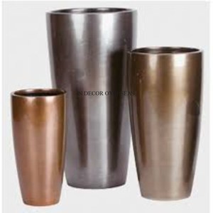 Direct Factory Supply Black Color Powder Coated Round Shape Flower Pot And <b>Planter</b> With High Grade <b>Gold</b> Plated Base Stand Supply - Product Image 5