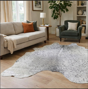 Alfombras de cuero vacuno con lavado ácido DEVORE de Brasil - Calidad de alta gama - Producto natural - Ubicación de la mejor calidad en alfombras de cuero vacuno - Product Image 1