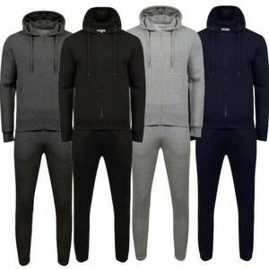 100% coton sweats à capuche personnalisés hommes haute qualité fermeture éclair survêtement Cargo à capuche broderie logo hommes sweats à capuche survêtements - Product Image 2