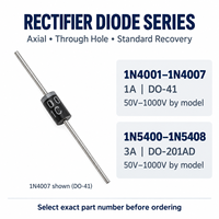 Diodes redresseuses axiales série 1N4001-1N4007 1N5400-1N5408 1A 3A DO-41 DO-201AD à montage traversant