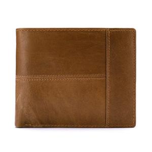 Cartera delgada de cuero genuino para hombre de moda superior, protección RFID, múltiples ranuras para tarjetas, tarjetero de diseñador, cremallera, monedero corto sólido - Product Image 2